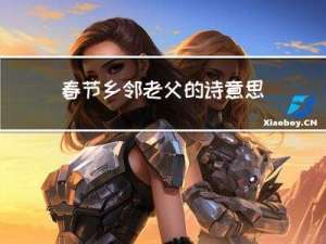 春节乡邻老父的诗意思