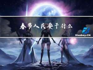 春节人民要干什么