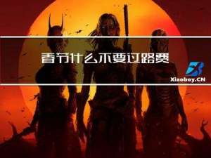 春节什么不要过路费