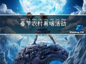 春节农村有啥活动