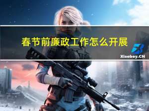 春节前廉政工作怎么开展