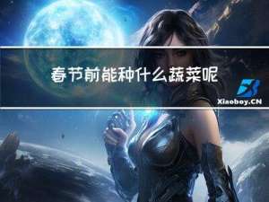 春节前能种什么蔬菜呢