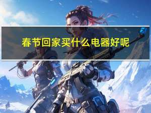 春节回家买什么电器好呢