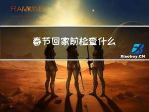 春节回家前检查什么
