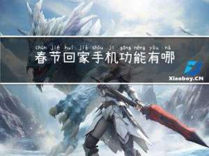 春节回家手机功能有哪些