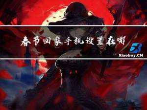 春节回家手机设置在哪里