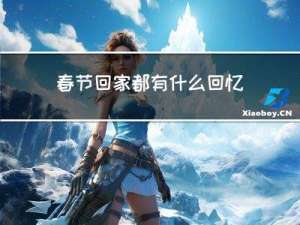 春节回家都有什么回忆活动