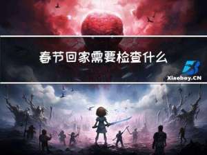 春节回家需要检查什么