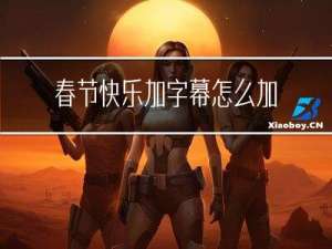 春节快乐加字幕怎么加