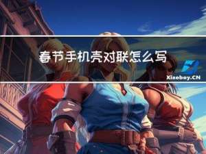 春节手机壳对联怎么写