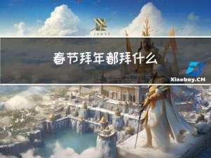 春节拜年都拜什么