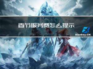 春节服务费怎么提示