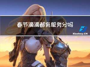 春节滴滴都有服务分吗