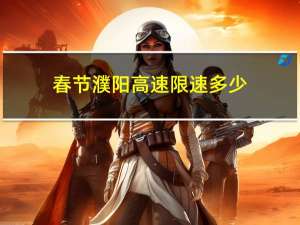 春节濮阳高速限速多少