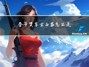 春节货车去西昌怎么走