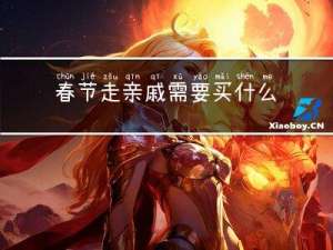 春节走亲戚需要买什么
