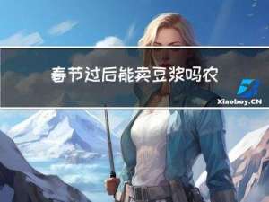春节过后能卖豆浆吗农村