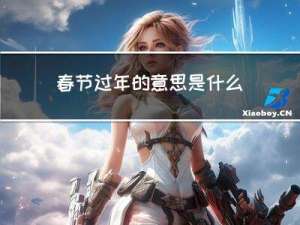春节过年的意思是什么简单