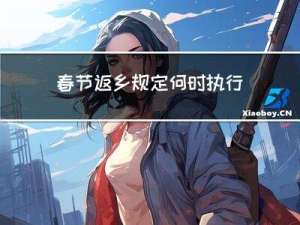 春节返乡规定何时执行