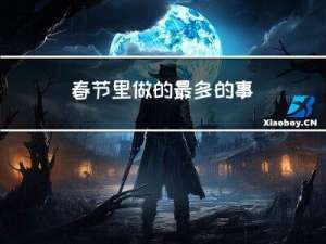 春节里做的最多的事