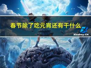 春节除了吃元宵还有干什么