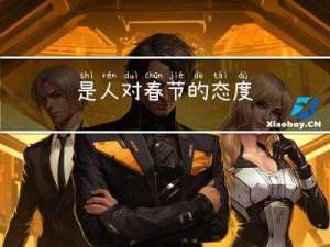 是人对春节的态度