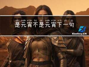 是元宵不是元宵下一句怎么接
