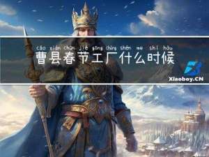 曹县春节工厂什么时候放假