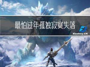 最怕过年孤独寂寞失落