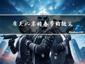 有关北京的春节的随笔