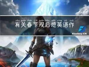 有关春节观后感英语作文
