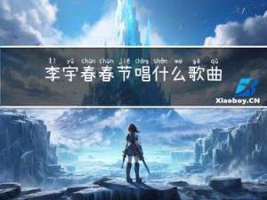 李宇春春节唱什么歌曲