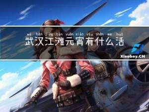 武汉江滩元宵有什么活动吗