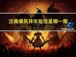 沈腾爆笑拜年短信是哪一期