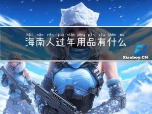 海南人过年用品有什么