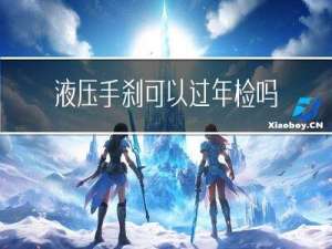 液压手刹可以过年检吗