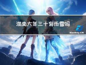 淮南大年三十有雨雪吗