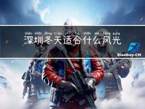 深圳冬天适合什么风光