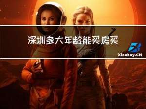 深圳多大年龄能买房买车