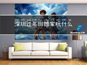 深圳过年回娘家玩什么