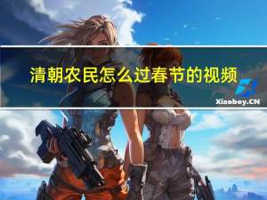 清朝农民怎么过春节的视频