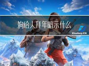 狗给人拜年暗示什么