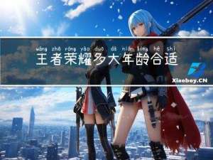 王者荣耀多大年龄合适打野