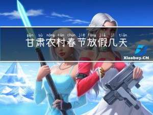 甘肃农村春节放假几天