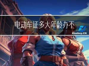 电动车证多大年龄办不了