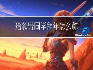 给领导同学拜年怎么称呼