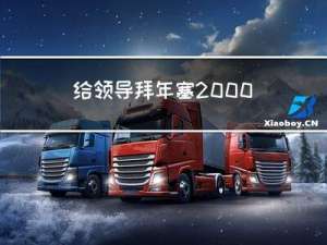 给领导拜年塞2000少吗