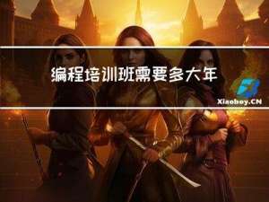 编程培训班需要多大年龄