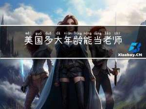美国多大年龄能当老师