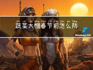 蔬菜大棚春节前怎么防疫